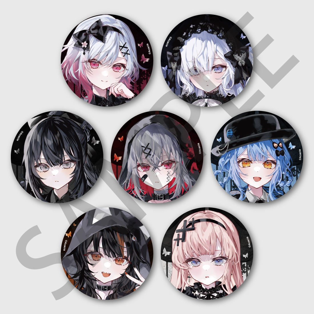 魔法少女ノ魔女裁判 x h.naoto トレーディング缶バッチ　全7種（単品）