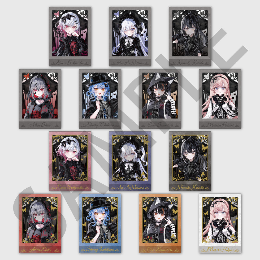 魔法少女ノ魔女裁判 x h.naoto フォトカード　全14種（単品）